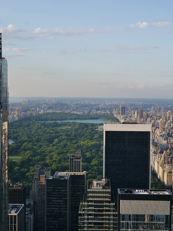 Blick vom Rockefeller Center auf den Center Park

