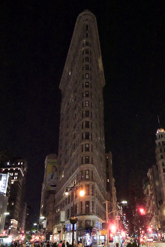 Flatiron Building by night
