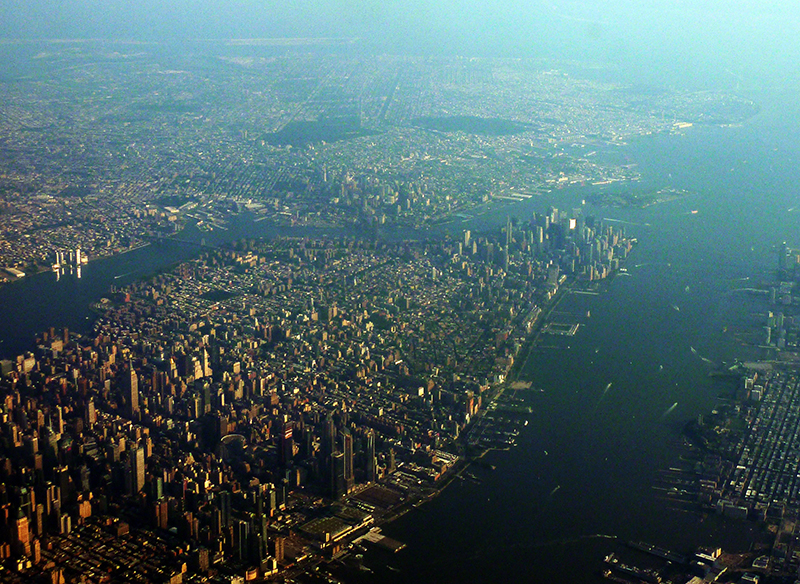 Manhattan aus der Luft
