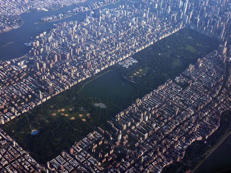 Central Park aus der Luft

