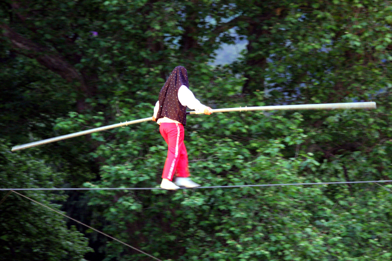 Blind in schwindelnder HÃ¶he
