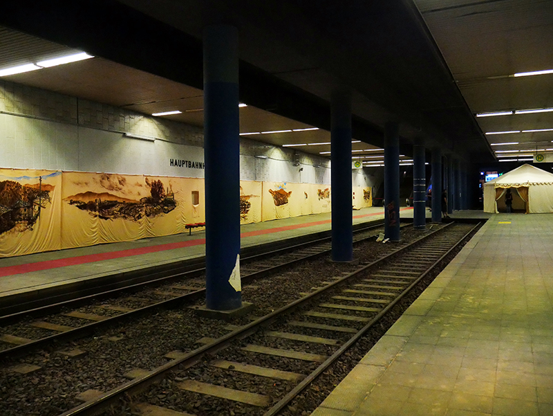 Ehemalige einzige Untergrundhaltestelle in Kassel 
