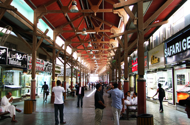 Der berÃ¼hmte Gold-Souk - eine Art Basar fÃ¼r allerlei Schmuck
