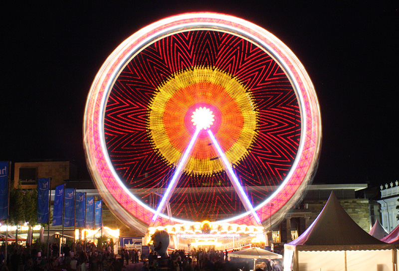 Riesenrad bei Nacht
