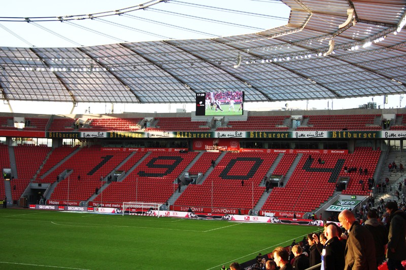 TribÃ¼ne der BayArena
