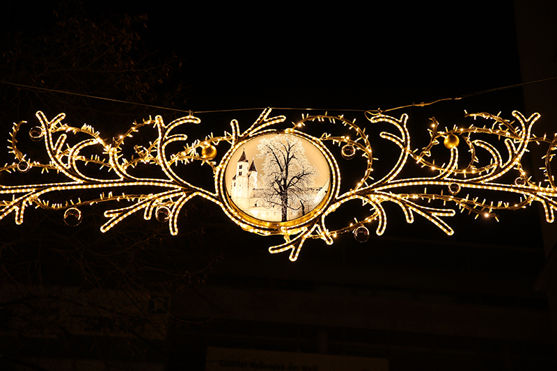 Bebildertes Logo am "Alten Markt"
