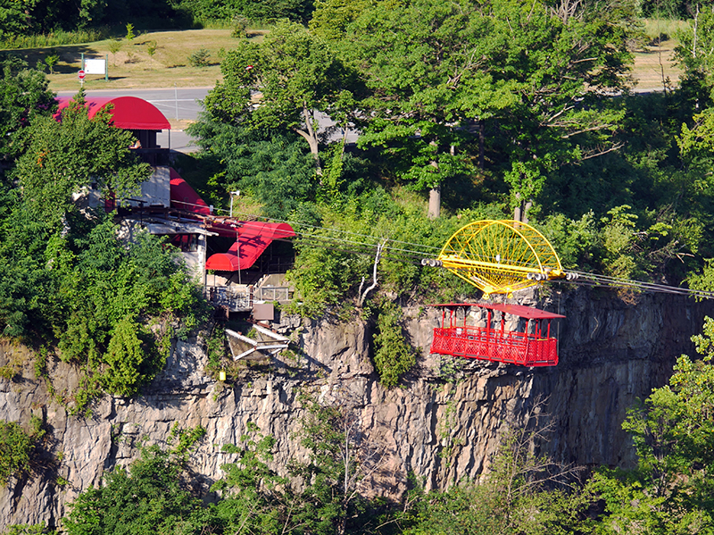 Seilbahngondel auf Kanadischer Seite
