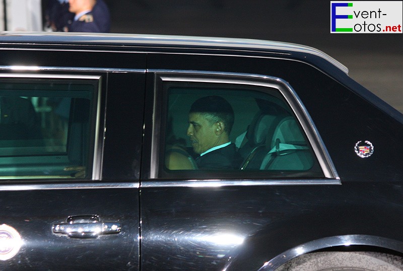 Barack Obama in seiner Limo 
