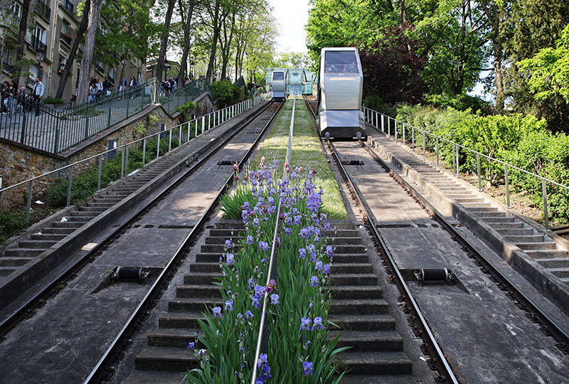 Funiculaire de Montmartre - Standseilbahn an der Sacre Coeur
