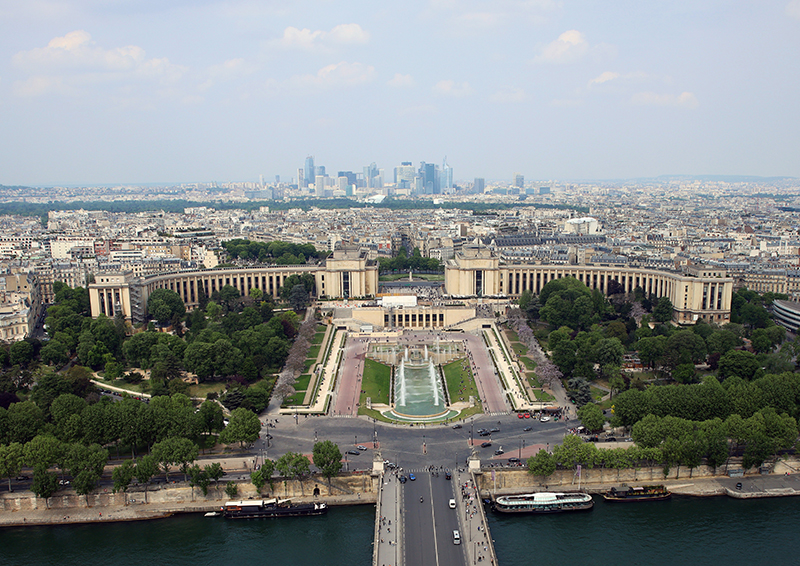 Trocadero vom Eiffelturm gesehen
