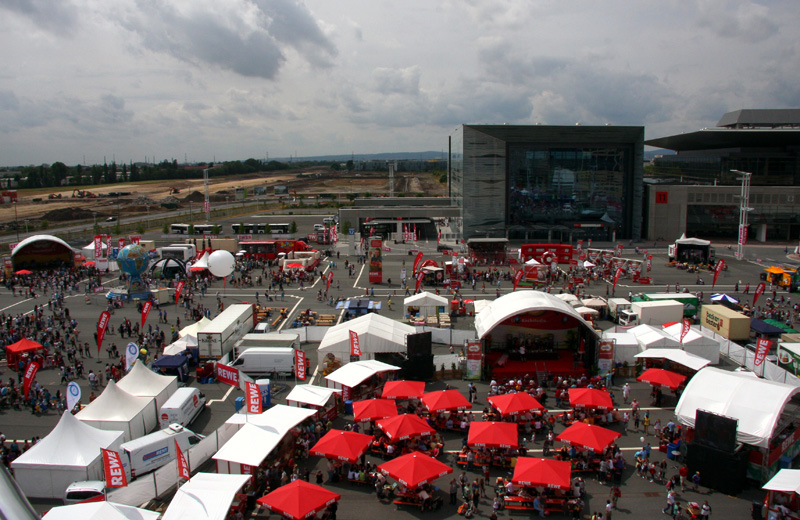 Das Festival-GelÃ¤nde von oben
