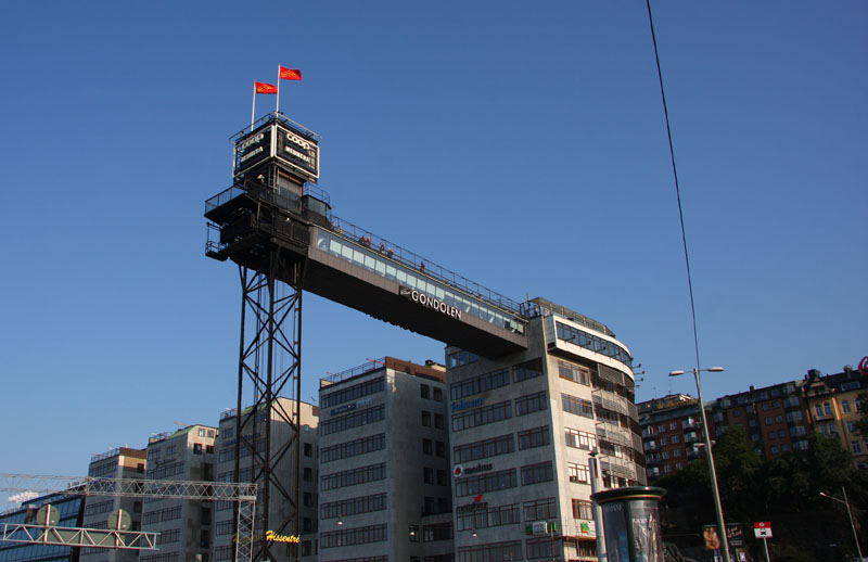 Der Katarinahissen (Hissen = Fahrstuhl) verbindet die Unter- mit der Oberstadt auf SÃ¶dermalm
