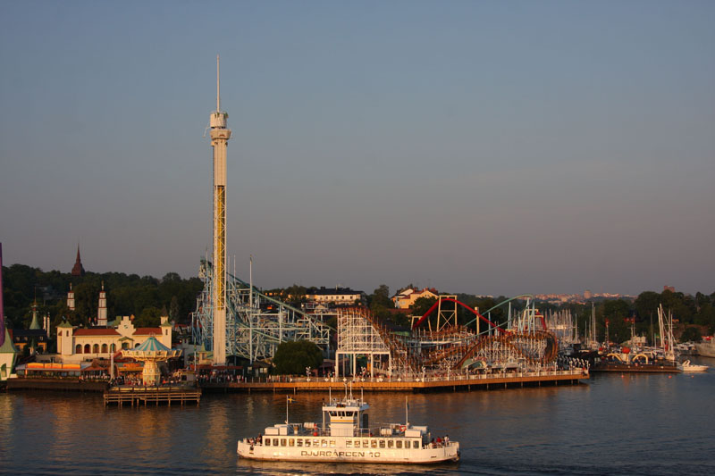 Freizeitpark GrÃ¶na Lund auf der Insel DjurgÃ¥rden
