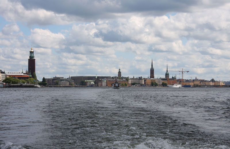 Blick auf Riddarholmen und Gamla Stan
