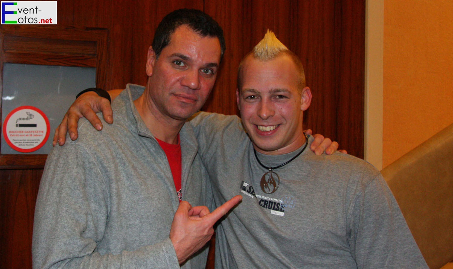 Davy Kaufmann mit dem "Feuermann" Hannes Schwarz
