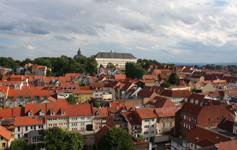 Blick Ã¼ber Gotha auf SchloÃŸ Friedenstein
