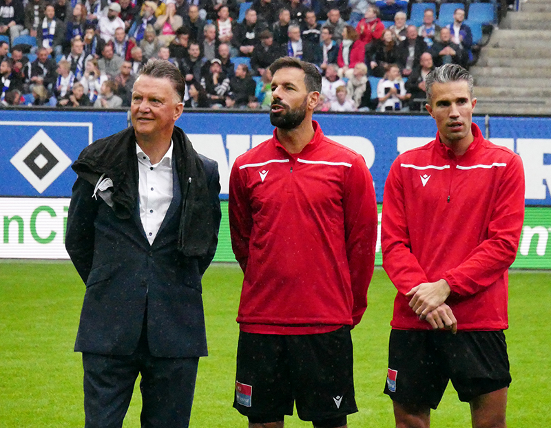 Louis van Gaal, Ruud van Nistelrooy und Robin van Persie
