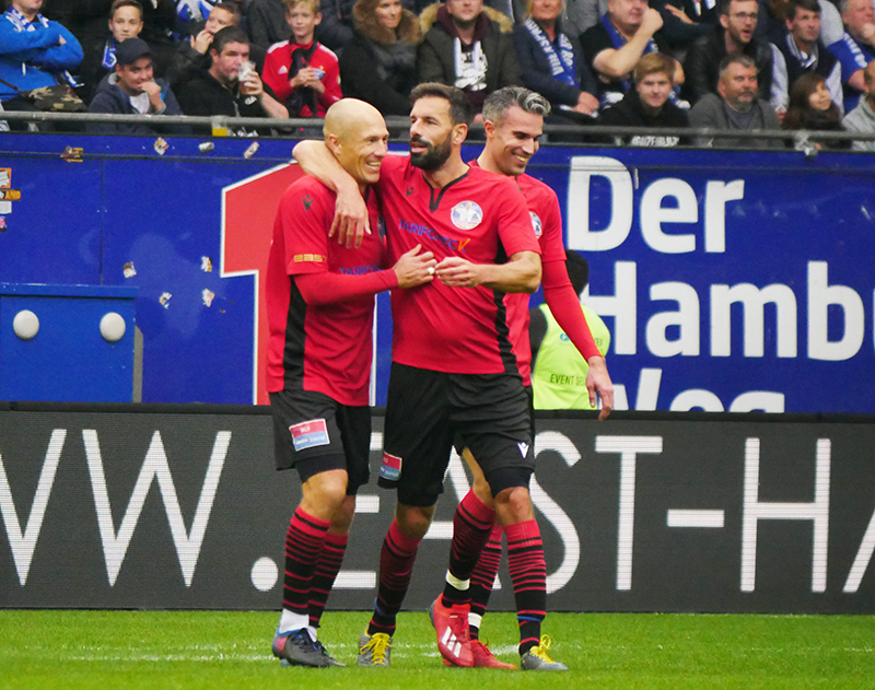 Arjen Robben, Ruud van Nistelrooy und AndrÃ© Ooijer
