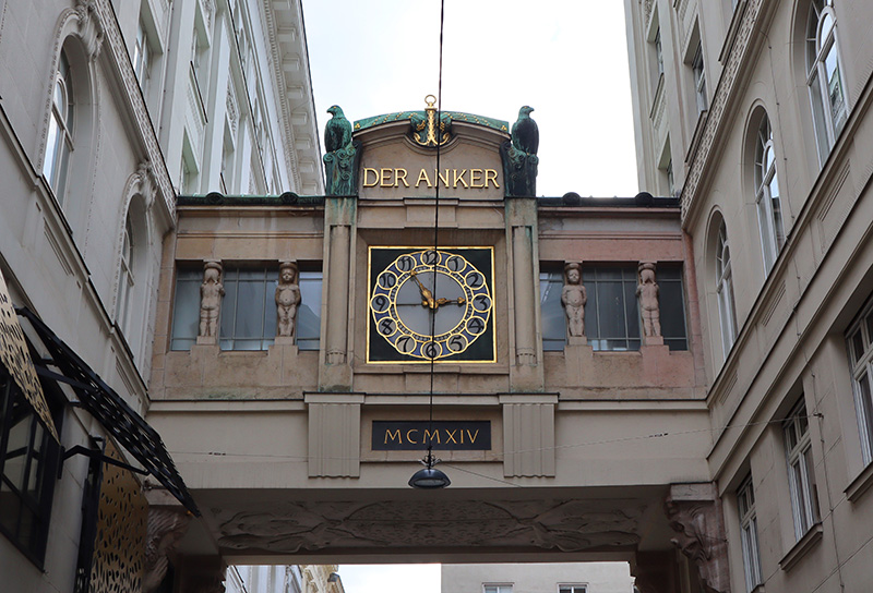 Ankeruhr Wien Rückseite
