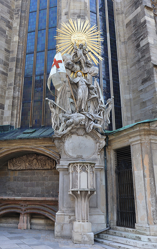 Figur am Stephansdom Wien
