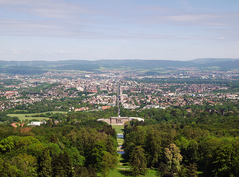 Blick vom Herkules auf Kassel
