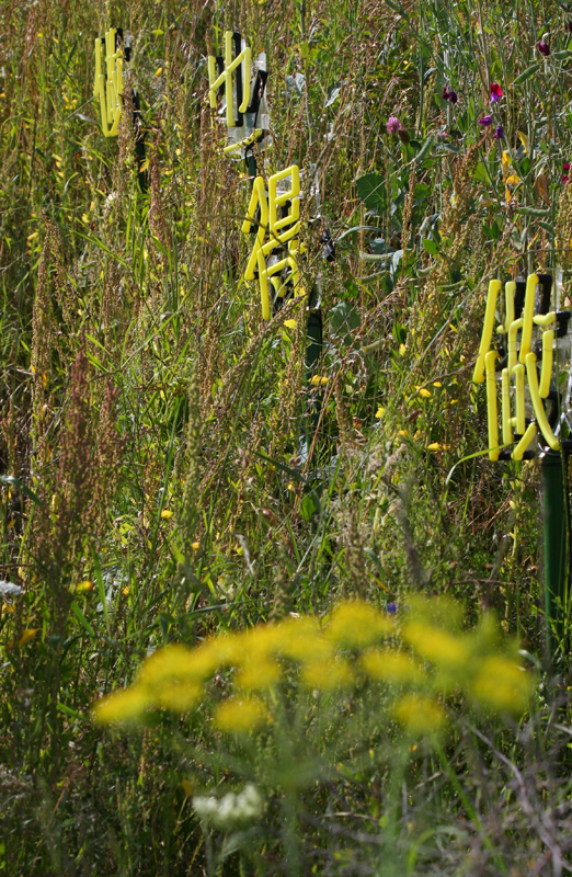 Chinesische Schriftzeichen am "do nothing garden" 
